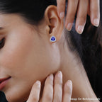 RHAPSODY 950 Platinum  AAAA  Tanzanite   White Diamond  EF, VS Solitaire Stud Push Post Earrin  Platinum Wt. 3Gms  2.33ct
