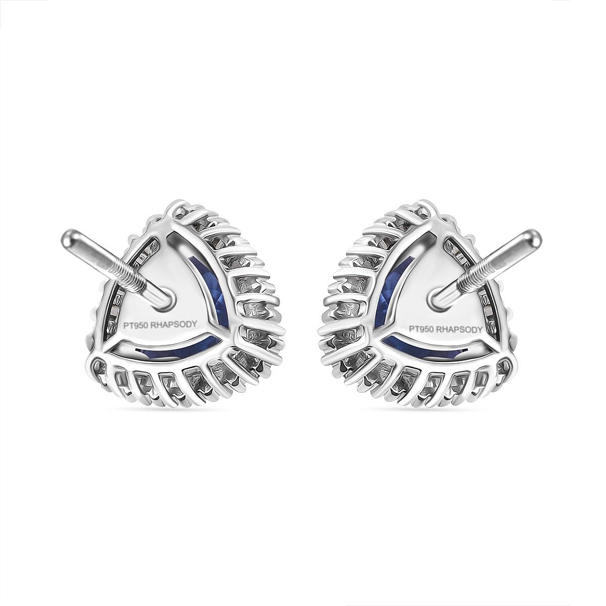 RHAPSODY 950 Platinum AAAA Tanzanite White Diamond EF, VS Halo Earrings 7963416 5