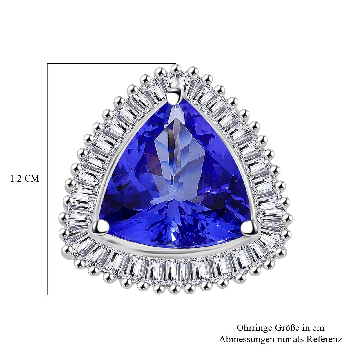 RHAPSODY 950 Platinum AAAA Tanzanite White Diamond EF, VS Halo Earrings 7963416 6