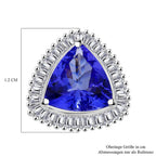 RHAPSODY 950 Platinum  AAAA  Tanzanite   White Diamond  EF, VS Solitaire Stud Push Post Earrin  Platinum Wt. 3Gms  2.33ct