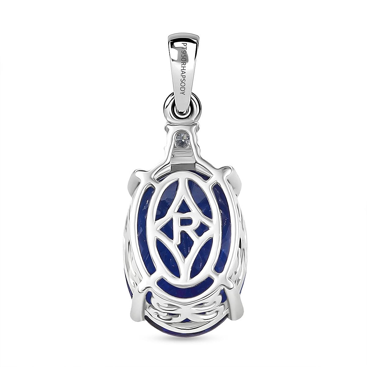 RHAPSODY 8.77 Ct. AAAA Tanzanite, White Diamond Solitaire Pendant in 950 Platinum (VS-EF) 8168545 5