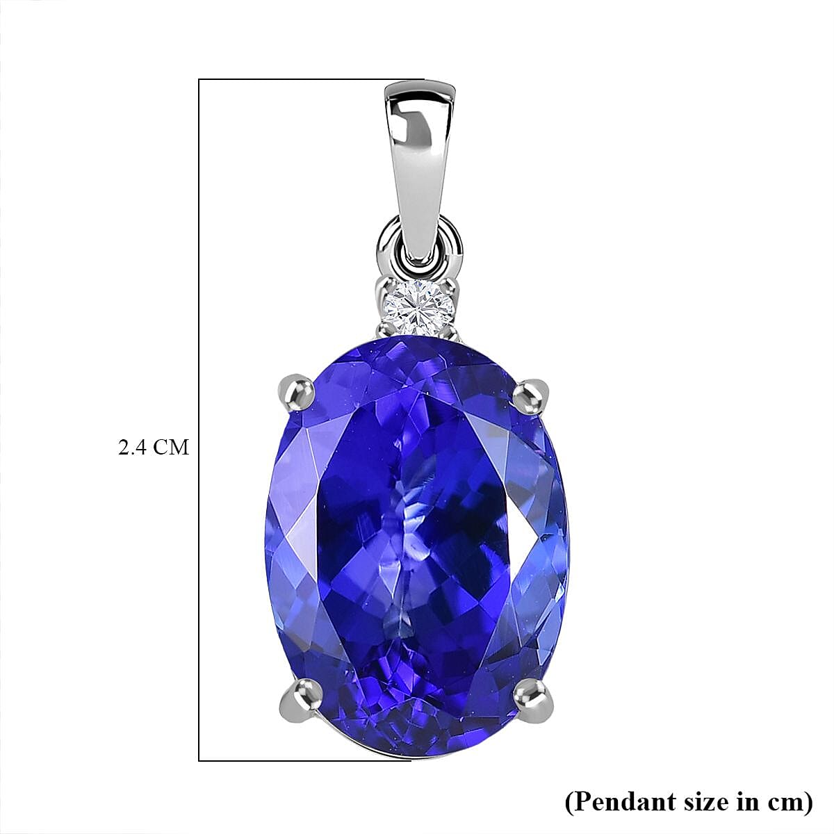 RHAPSODY 8.77 Ct. AAAA Tanzanite, White Diamond Solitaire Pendant in 950 Platinum (VS-EF) 8168545 6