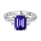 RHAPSODY 950 Platinum AAAA Tanzanite & White Diamond (VS-E-F) Ring 2.58 Ct, Platinum wt. 4.88 Gms.
