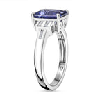 RHAPSODY 950 Platinum AAAA Tanzanite & White Diamond (VS-E-F) Ring 2.58 Ct, Platinum wt. 4.88 Gms.
