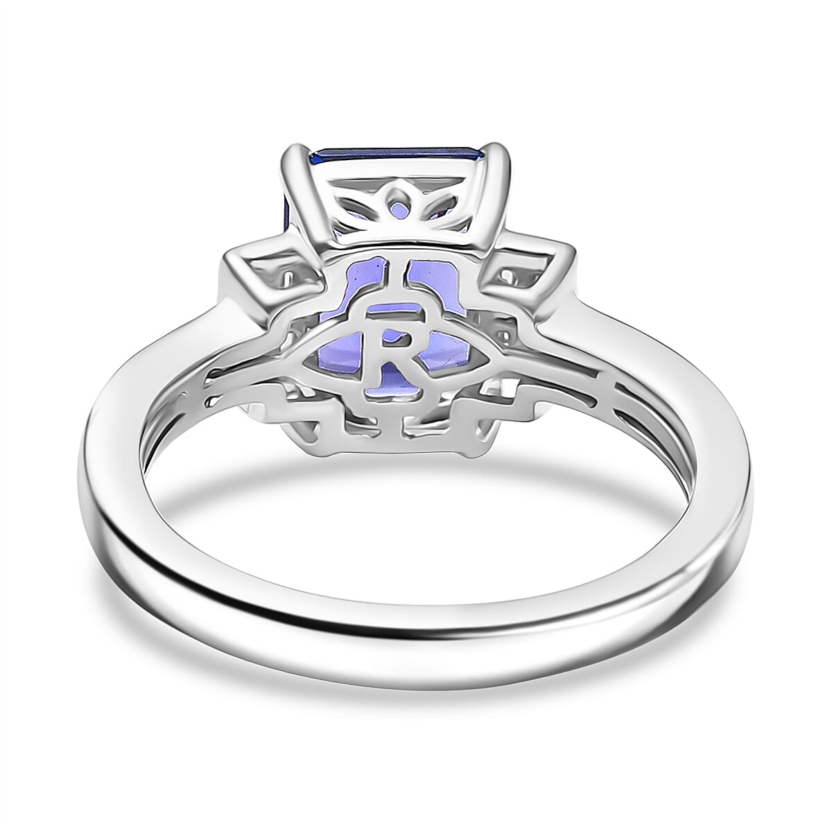 RHAPSODY 950 Platinum AAAA Tanzanite &amp; White Diamond (VS-E-F) Ring 2.58 Ct, Platinum wt. 4.88 Gms. 8058814 5
