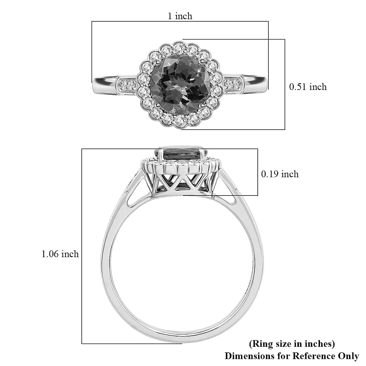 Rhapsody 950 Platinum AAAA Tanzanite White Diamond VS Ring, Platinum Wt.5.06 Gms  2.100  Ct. 7755271 5