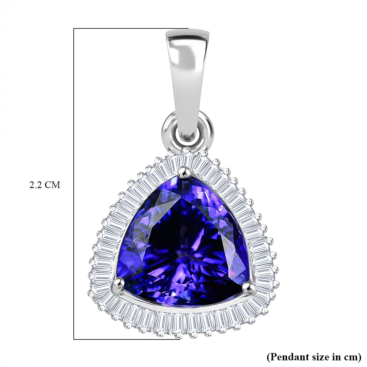 Rhapsody 950 Platinum AAAA Tanzanite White Diamond VS Halo Pendant 4.47 Ct. 8029556 6