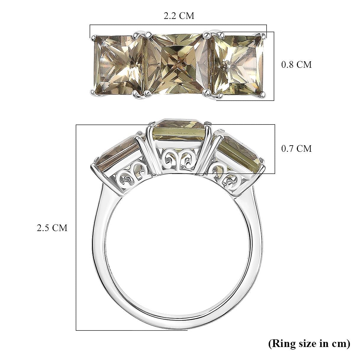 RHAPSODY 950 Platinum AAAA Turkizite 3 Stone Ring 5.95 Ct 8155378 6