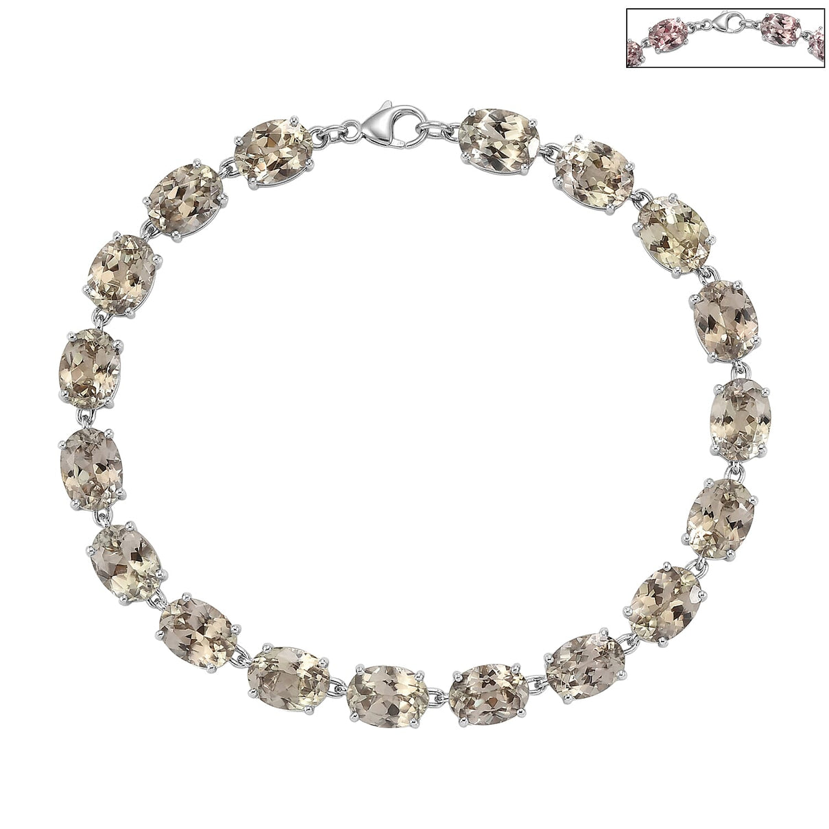 RHAPSODY 950 Platinum AAAA Natural Turkizite Tennis Bracelet (Size - 7.5) 27.56 Ct, Platinum Wt.10.72 Gms 8567946 0
