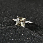 Rhapsody 950 Platinum AAAA Turkizite (Princess Cut - 2.45 Ct) White Diamond (EF-VS) Ring 2.52 Ct