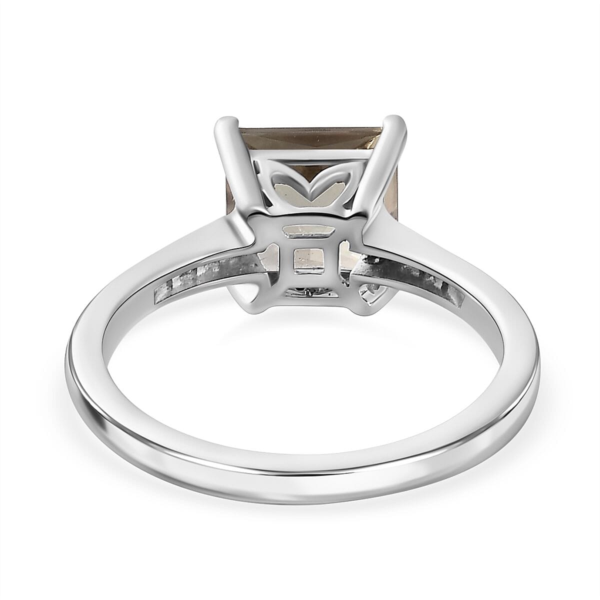 RHAPSODY 950 Platinum AAAA Turkizite (Princess Cut - 2.45 Ct) White Diamond (EF-VS) Ring 2.52 Ct 7698234 11