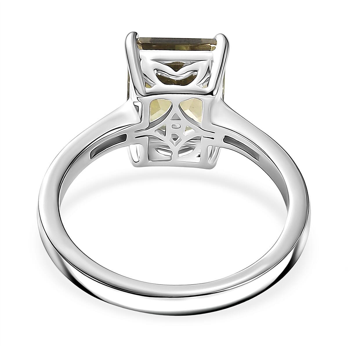 Rhapsody 950 Platinum AAAA Natural Turkizite (Radiant Cut) VS-E-F Natural White Diamond Ring, Platinum Wt. 5.42 Gms 4 Ct. 8456376 5