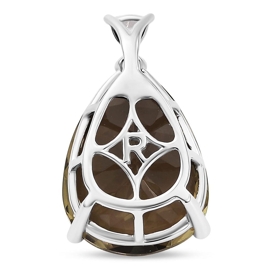 The Heirloom Collection -Rhapsody -950 Platinum AAAA Natural Turkizite and Natural Diamond (VS-E-F) Solitaire Pendant 20.13 Ct