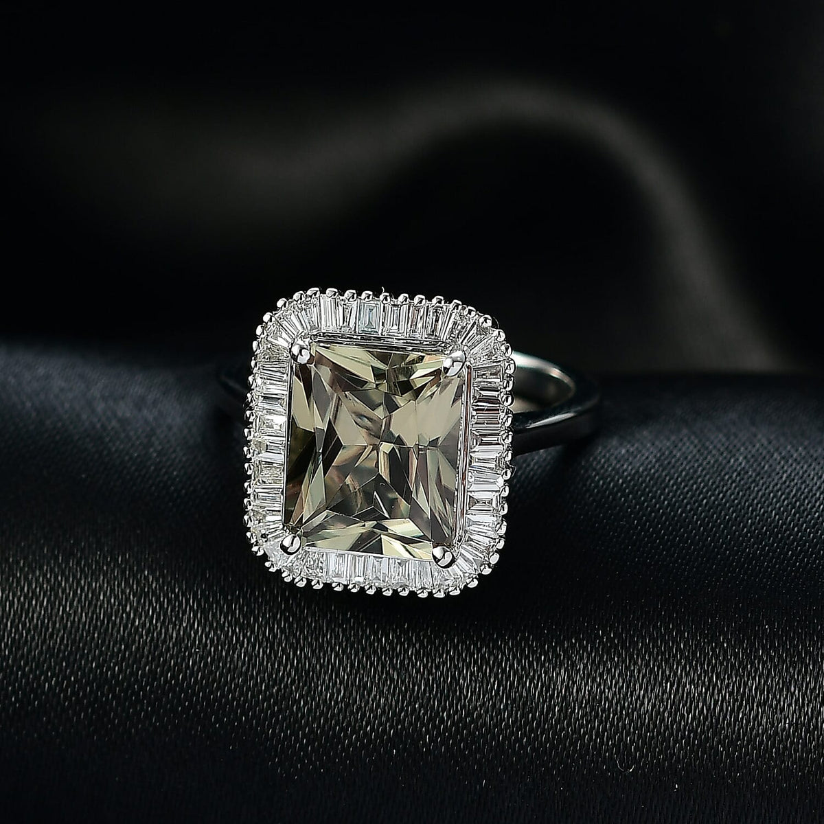FINAL STOCK - RHAPSODY 950 Platinum AAAA Turkizite &amp; Natural White Diamond (VS-EF) Ring 5.00 Ct, Platinum Wt. 7.06 Gms. 8332646 1