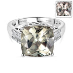 Rhapsody 950 Platinum AAAA Natural Turkizite & Natural White Diamond (VS-E-F) Solitaire Ring 10.24 Ct, Platinum Wt. 8.42 Gms.