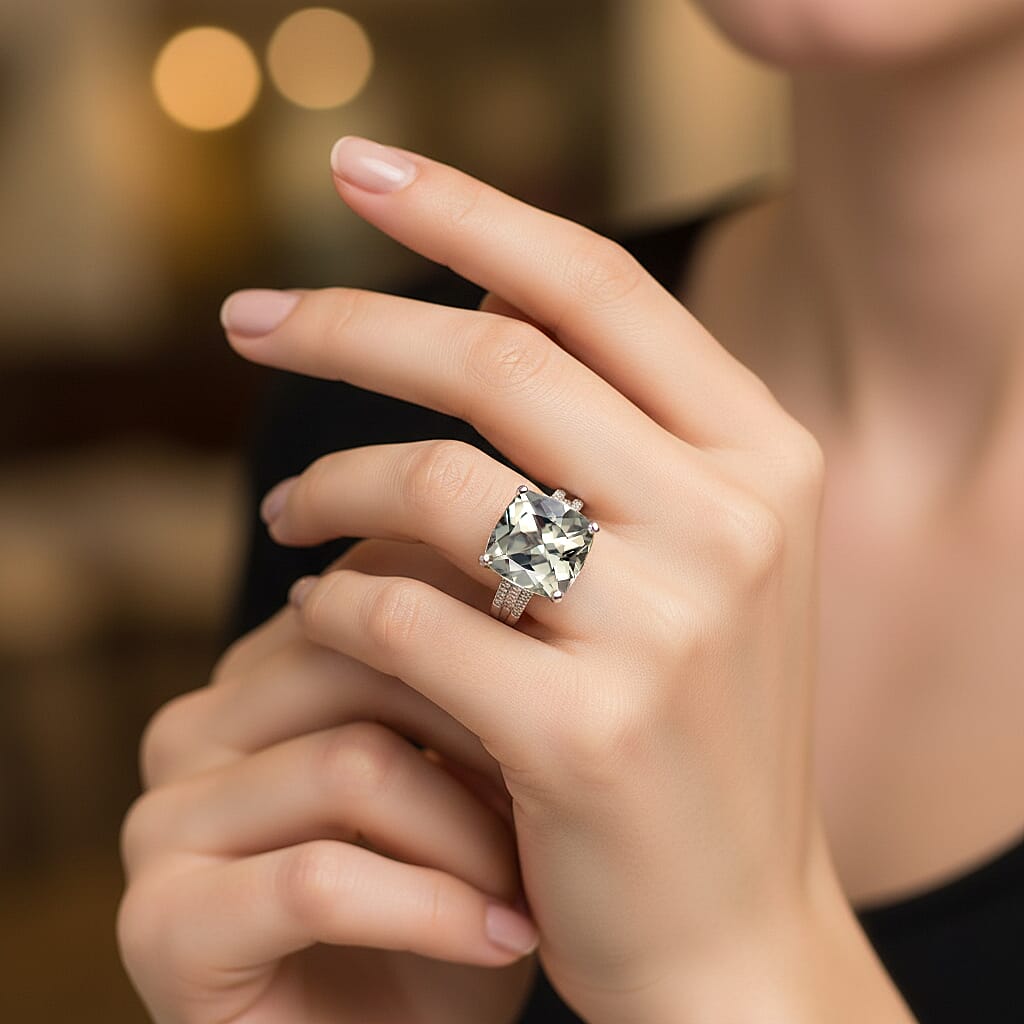 Rhapsody 950 Platinum AAAA Natural Turkizite & Natural White Diamond (VS-E-F) Solitaire Ring 10.24 Ct, Platinum Wt. 8.42 Gms.