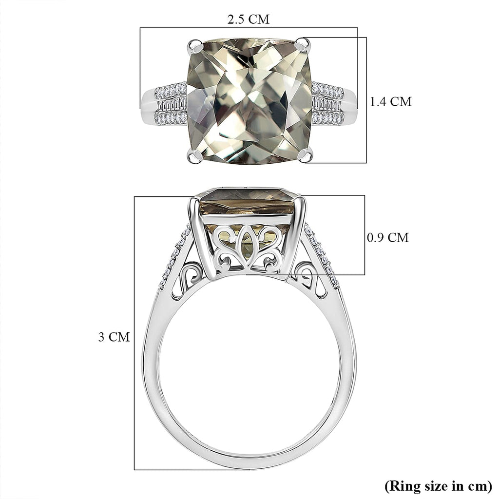 Rhapsody 950 Platinum AAAA Natural Turkizite & Natural White Diamond (VS-E-F) Solitaire Ring 10.24 Ct, Platinum Wt. 8.42 Gms.