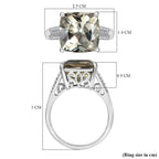 Rhapsody 950 Platinum AAAA Natural Turkizite & Natural White Diamond (VS-E-F) Solitaire Ring 10.24 Ct, Platinum Wt. 8.42 Gms.