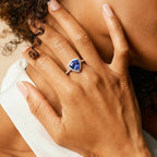 Rhapsody 950 Platinum AGI Certified & Appraised AAAA Intense Vivid Tanzanite & (VS-E-F) Natural Diamond Ring 3.20 Ct.