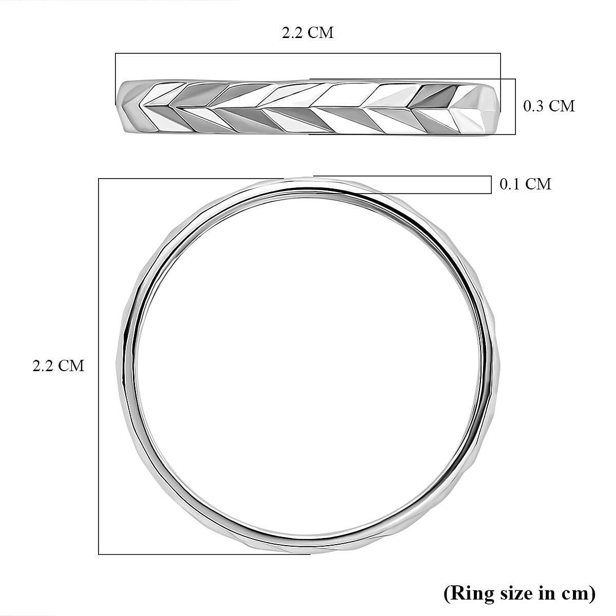 RHAPSODY - 950 Platinum Band Ring 8036796 5