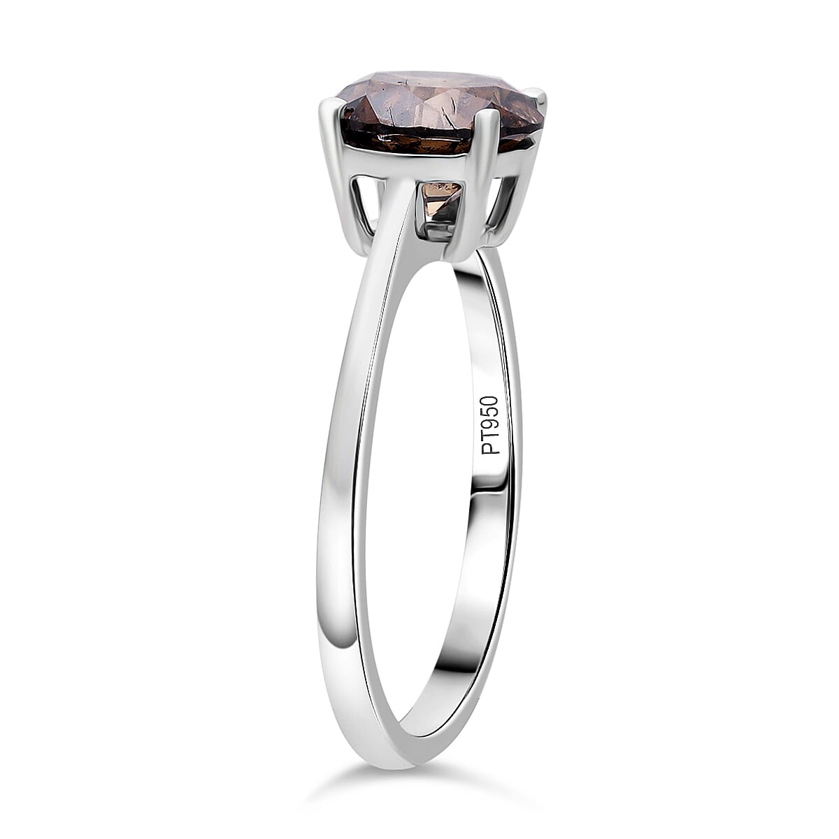 First Time Ever - RHAPSODY 2 Ct. Champagne Diamond Solitaire Ring in 950 Platinum SGL Certified 8170929 3