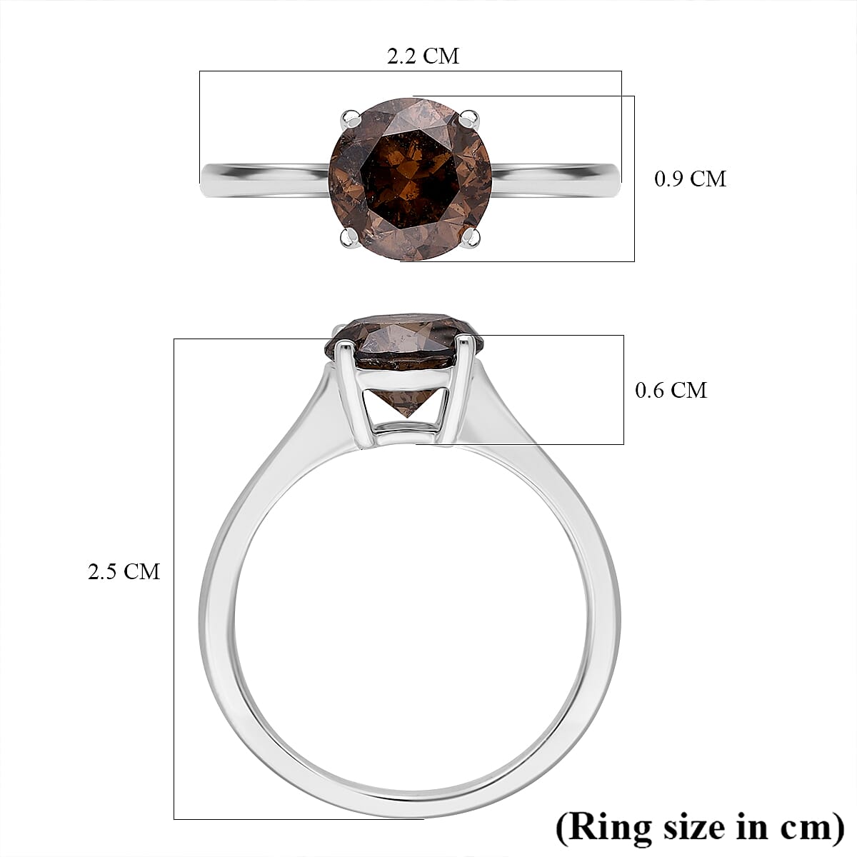First Time Ever - RHAPSODY 2 Ct. Champagne Diamond Solitaire Ring in 950 Platinum SGL Certified 8170929 5