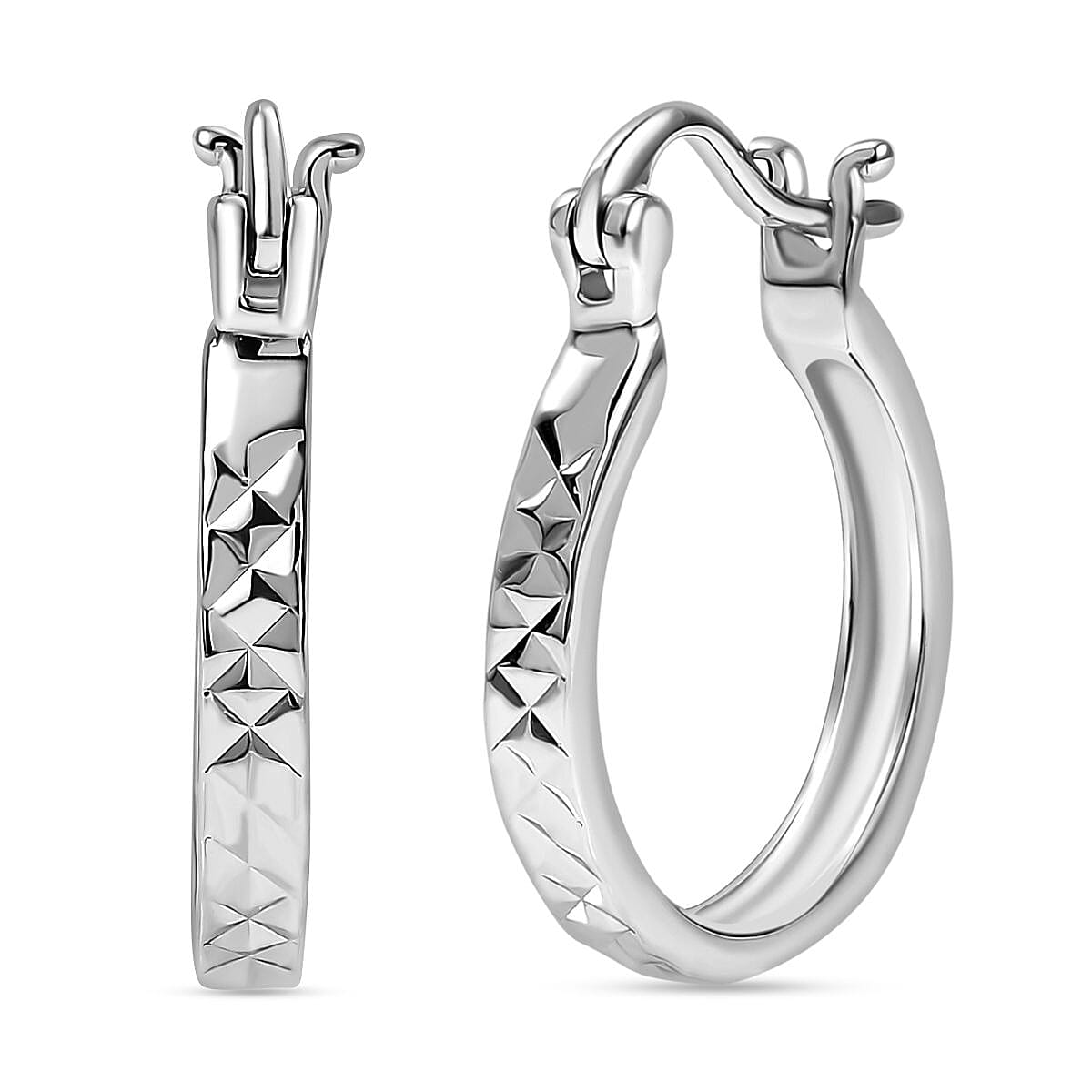 RHAPSODY 950 Platinum Full Hoop Earring with Clasp, Platinum Wt. 3.38 Gms. 8056189 0