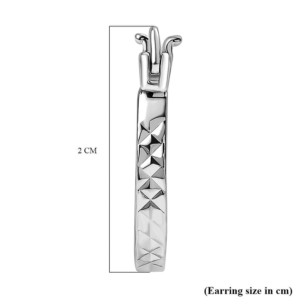 RHAPSODY 950 Platinum Full Hoop Earring with Clasp, Platinum Wt. 3.38 Gms.