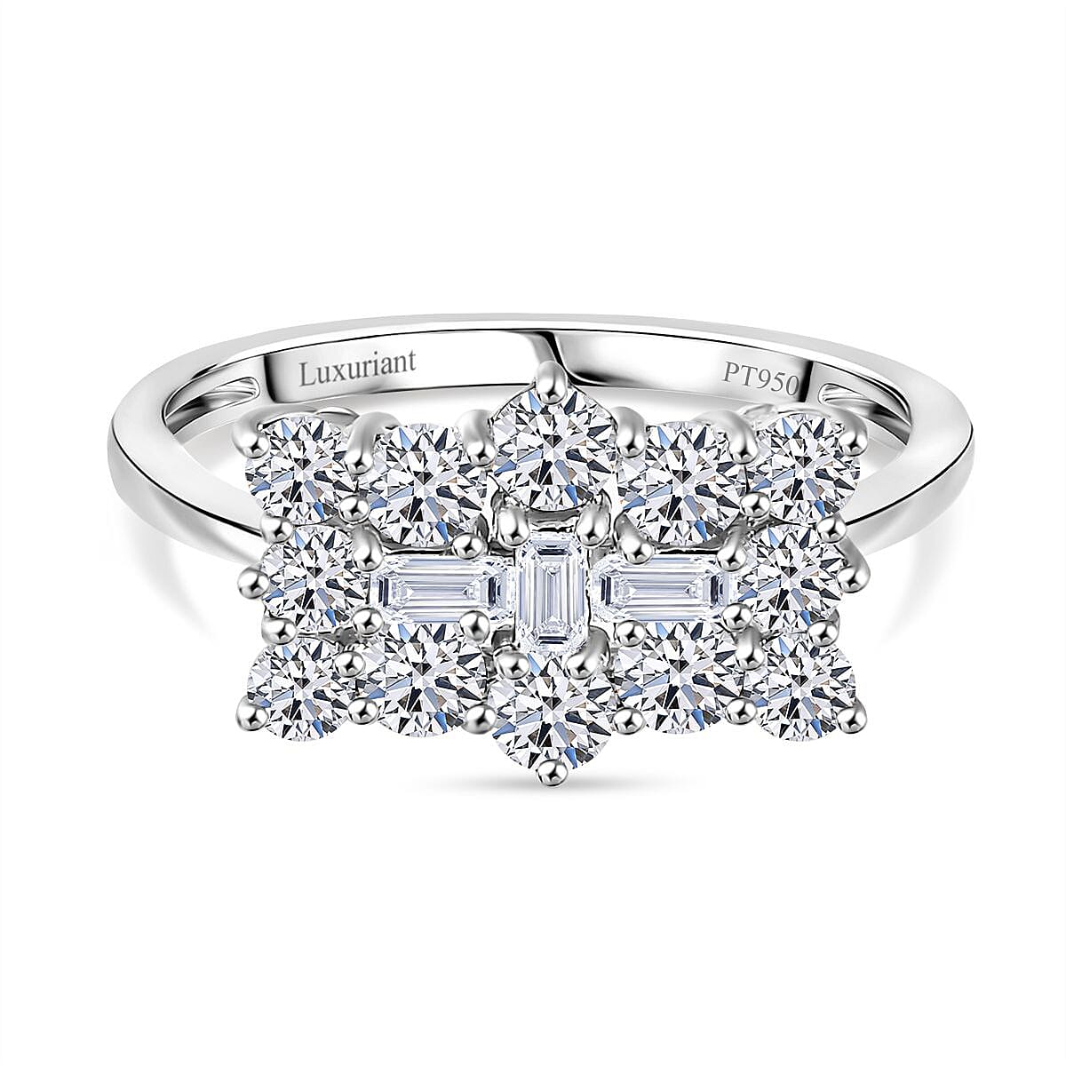 Rhapsody 950 Platinum VS White Diamond EF, VS Ring, Platinum Wt.5 Gms  1.000  Ct. 8133940 0