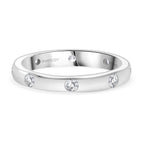 Rhapsody 950 Platinum IGI Certified White Diamond (VS-EF) Band Ring 0.50 Ct, Platinum Wt. 6.00 Gms.