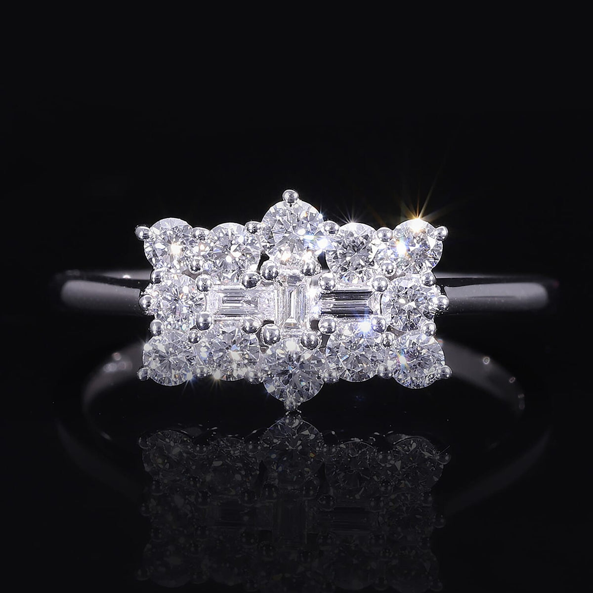 Certified and Appraised RHAPSODY IGI Certified 950 Platinum White Diamond Boat Ring 1.00 Ct. (VS E-F) 8039822 1