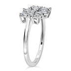 Rhapsody - IGI Certified 950 Platinum (VS E-F) White Diamond Boat Ring 1.00 Ct, Platinum Wt. 4.20 Gms.