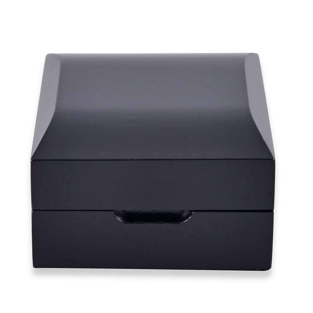 Rhapsody Patterned Earring Box (Size 6x8x3 cm) - Black & Black