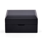 Rhapsody Patterned Necklace Box (Size 10x9x5 cm) - Black & Black