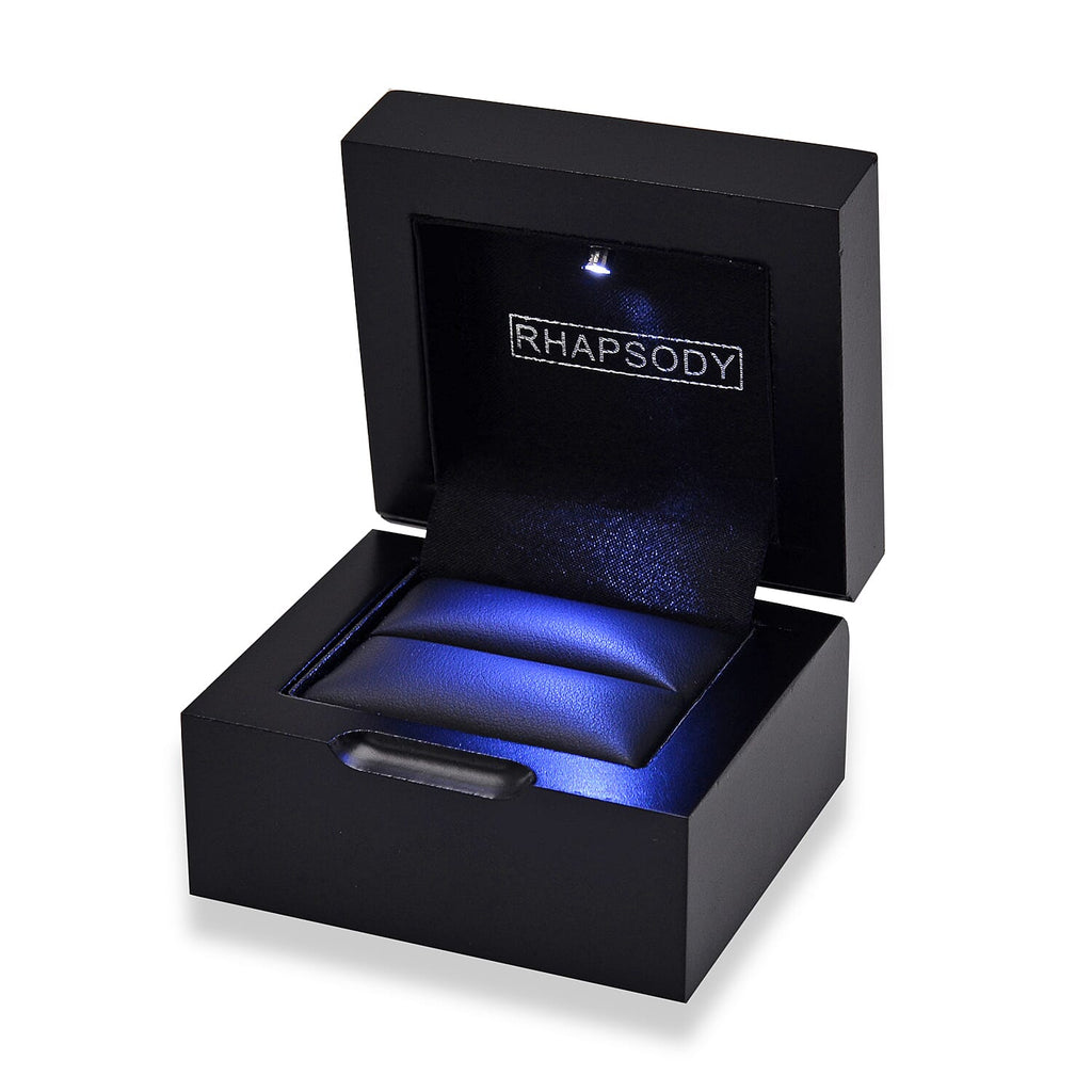 Rhapsody Patterned Ring Box (Size 2x2x1 cm) - Black & Black