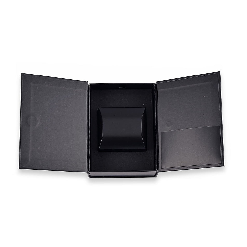 Rhapsody Patterned Ring Box (Size 2x2x1 cm) - Black & Black