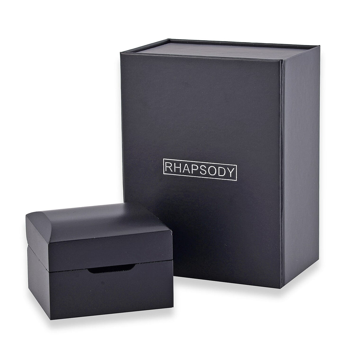 Rhapsody Patterned Ring Box (Size 2x2x1 cm) - Black &amp; Black 7698543 6