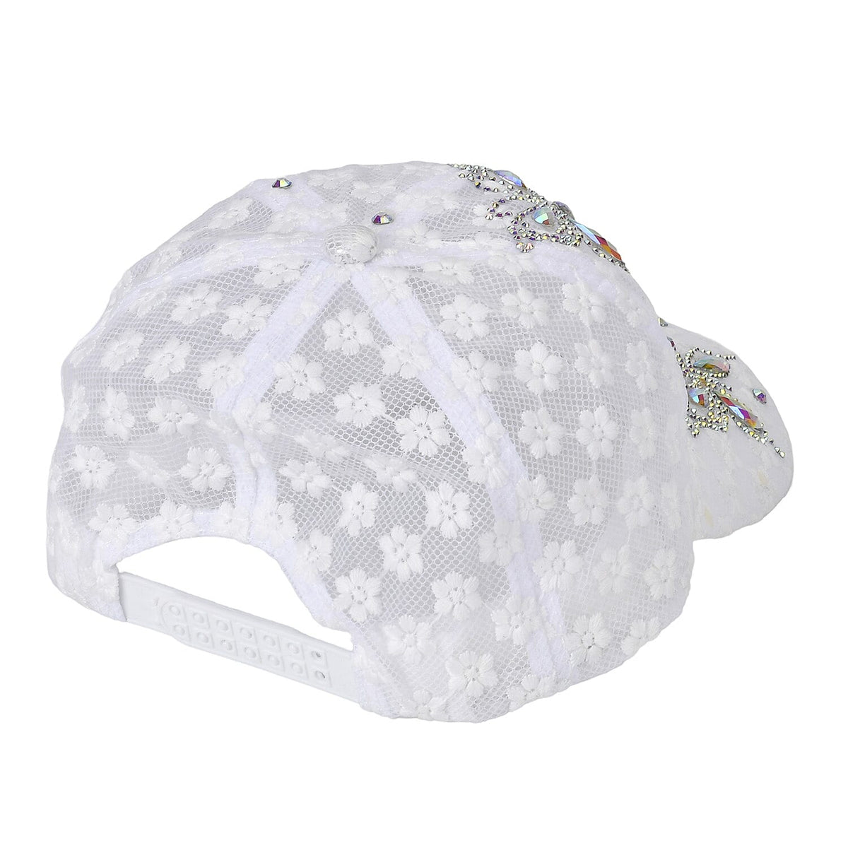 Rhinestones Cap with Butterfly Design - White 7806966 2