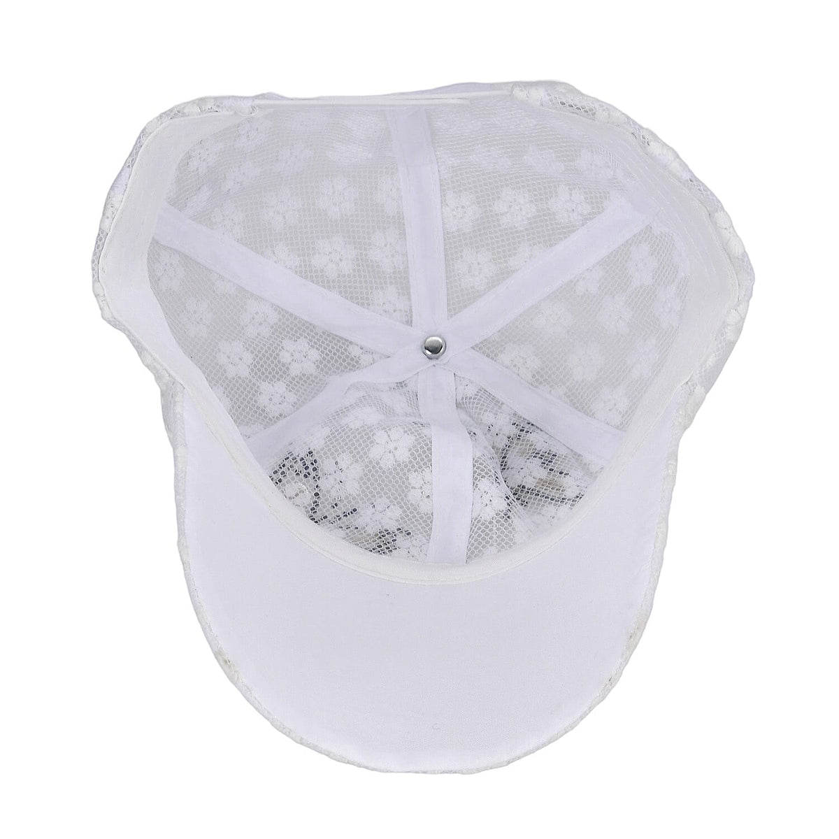 Rhinestones Cap with Butterfly Design - White 7806966 4