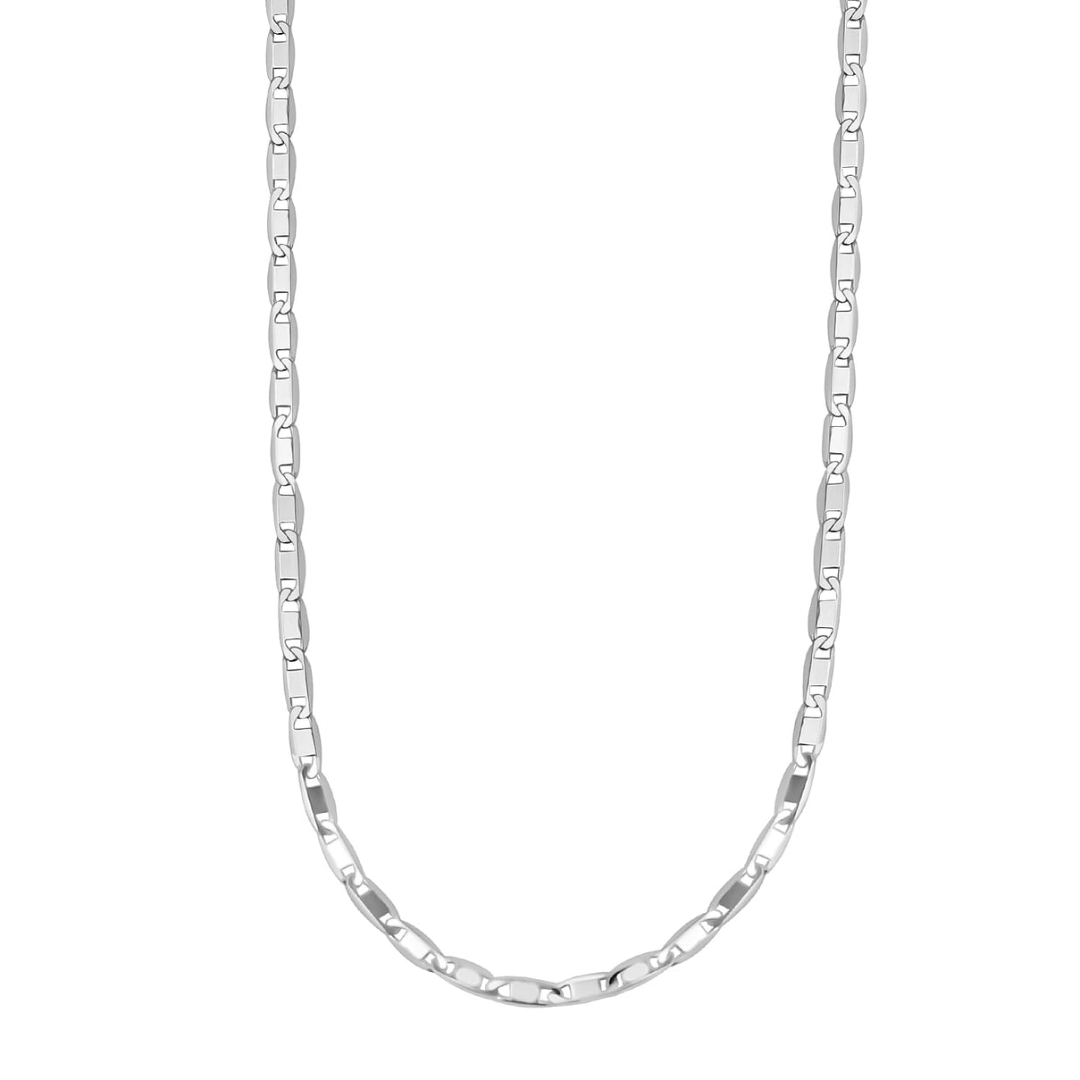 Rhodium Overlay Sterling Silver Adjustable Chain (Size - 24) With Lobster Clasp 7998890 0