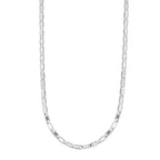 Rhodium Overlay Sterling Silver Adjustable Chain (Size - 24) With Lobster Clasp