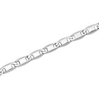 Rhodium Overlay Sterling Silver Adjustable Chain (Size - 24) With Lobster Clasp