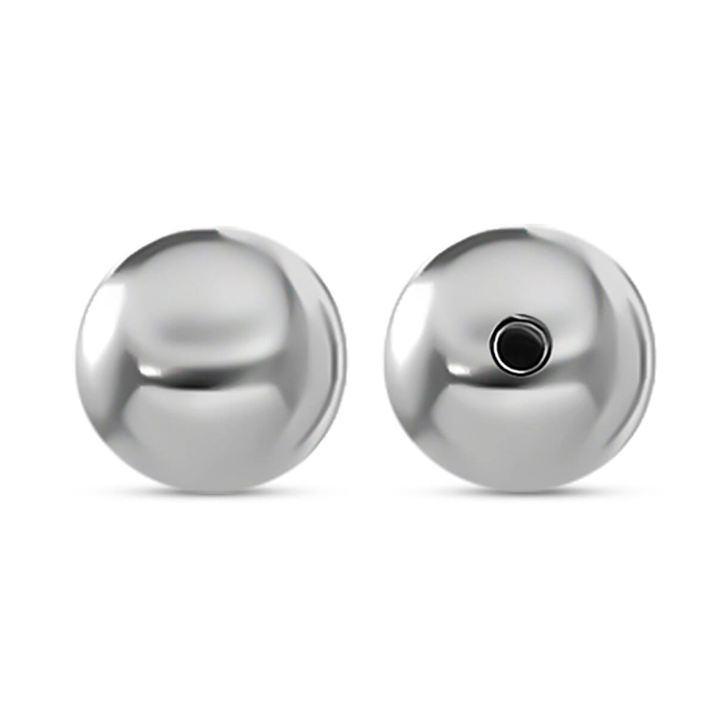 Rhodium Overlay Sterling Silver Ball