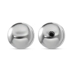 Rhodium Overlay Sterling Silver Ball