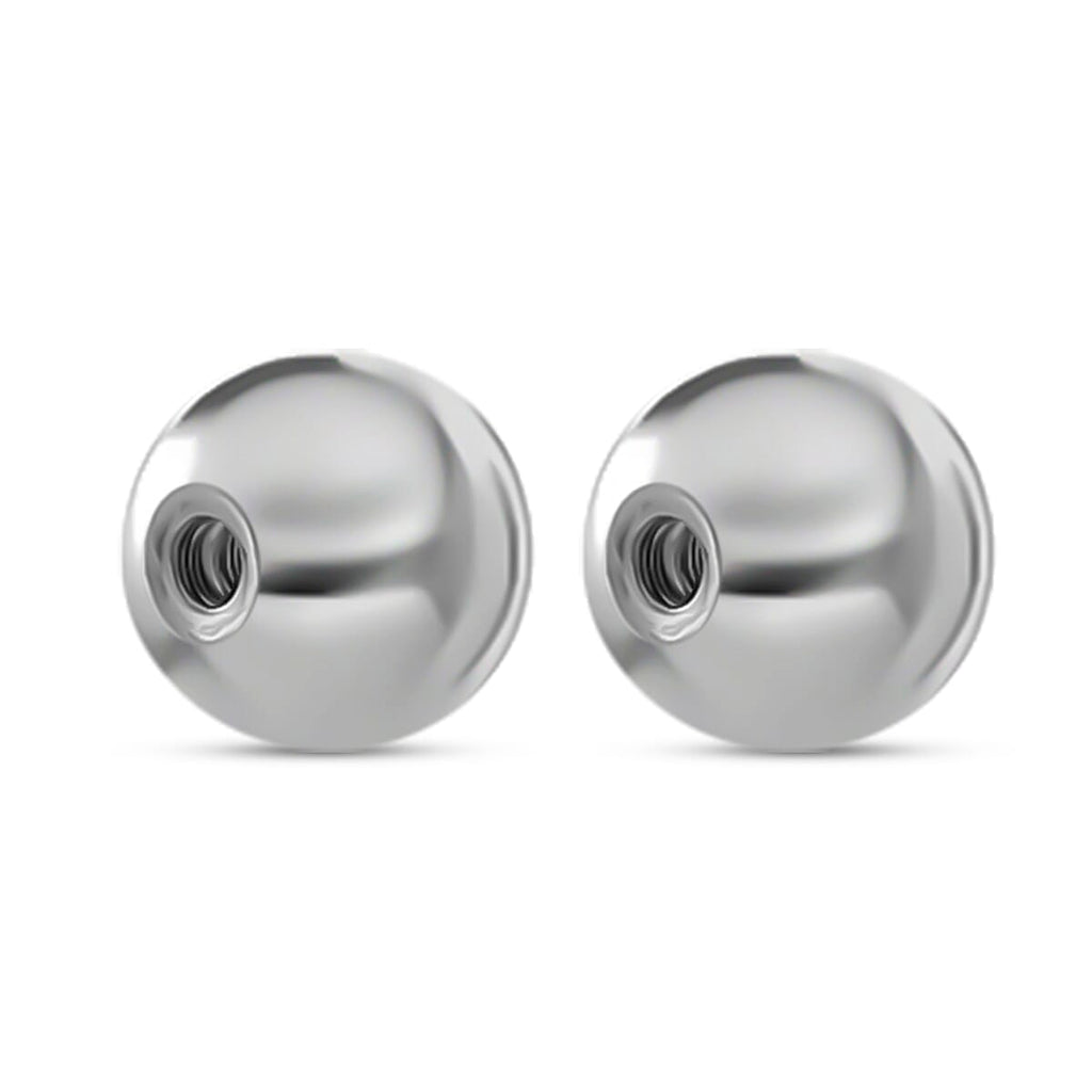 Rhodium Overlay Sterling Silver Ball