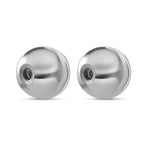 Rhodium Overlay Sterling Silver Ball