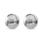 Rhodium Overlay Sterling Silver Ball