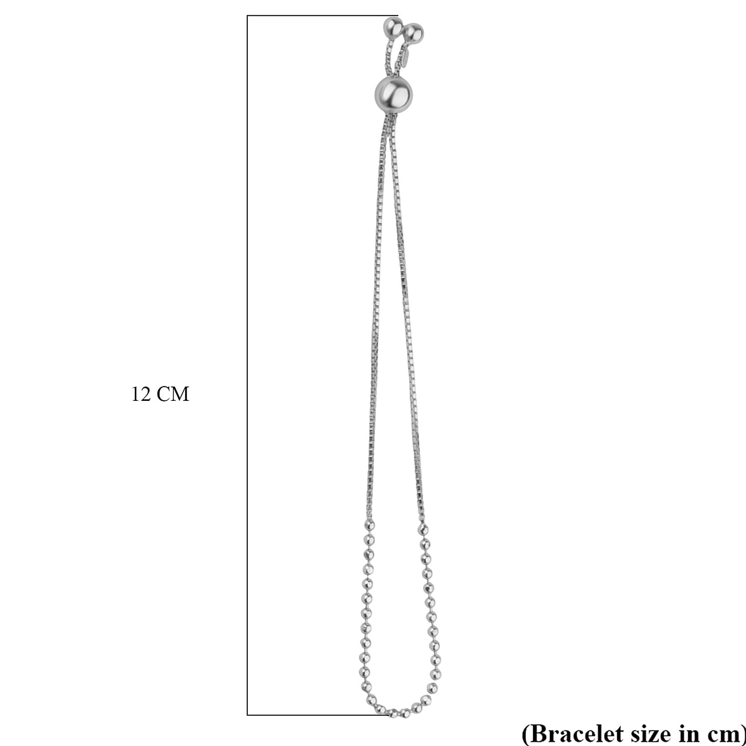Rhodium Overlay Sterling Silver Beads Adjustable Bolo Bracelet 8356385 6