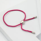 Rhodium Overlay Sterling Silver Bracelet (Size - 10)