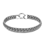 Rhodium Overlay Sterling Silver Bracelet (Size - 7.5),  Silver Wt. 15.4 Gms